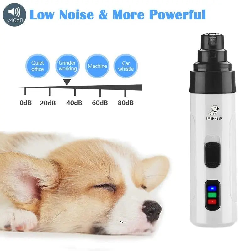 Rechargeable Dog Nail Grinders USB Charging Pet Nail Clippers Electric Dog Cat Paws Nail Grooming Trimmer Tools - Fursbliss