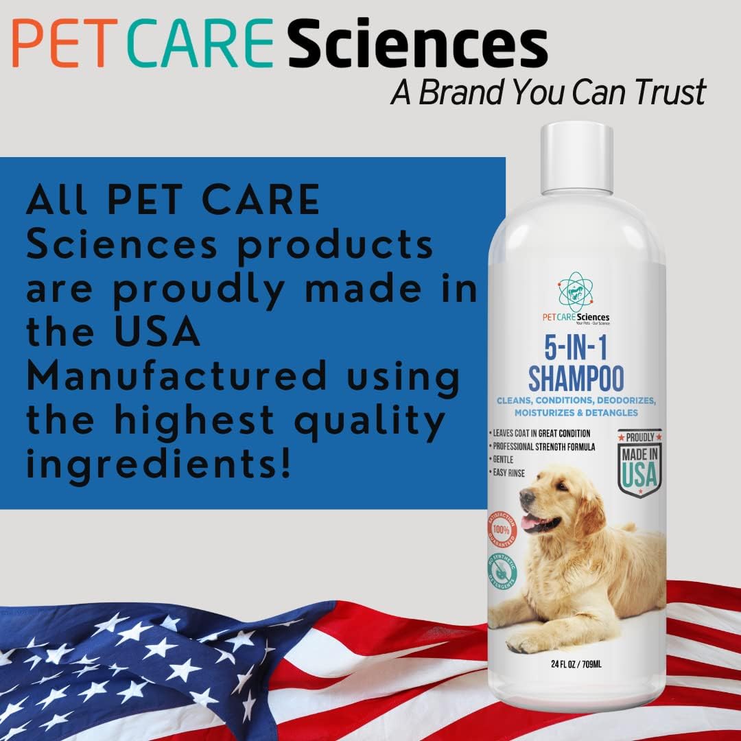 16 Floz 5 in 1 Dog Shampoo for Itchy Skin - Sensitive Skin Dog Shampoo for Smelly Dogs - Dog Shampoos & Conditioners