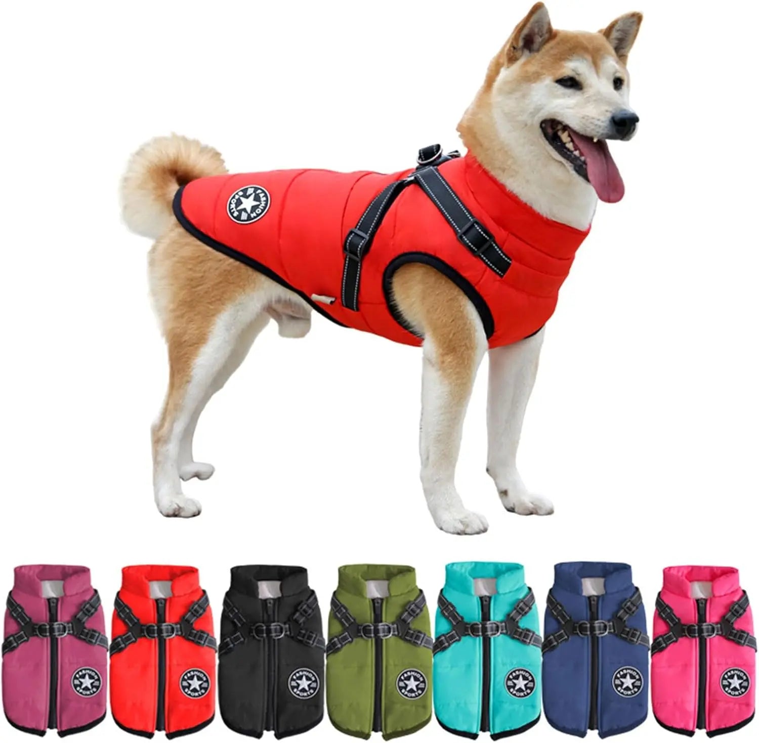 Windproof Dog Harness Coat for Outdoor Winter Walks - Fursbliss