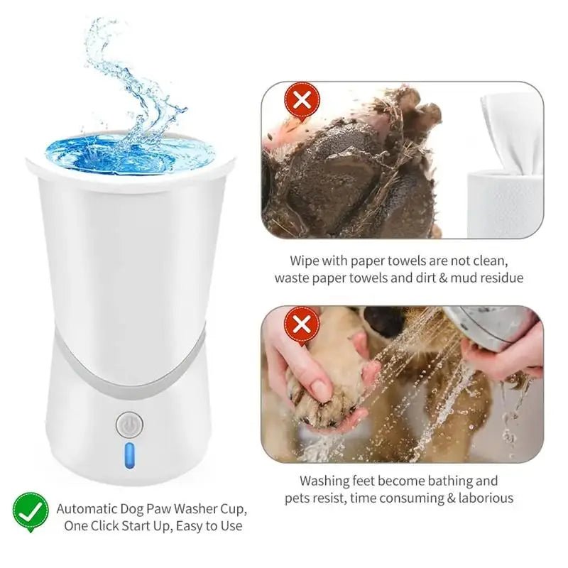 Automatic Dog Paws Cleaner Pet Foot Washer Cup Portable Paw Cleaner for Small & Medium Size Dogs Silicone Dog Paw Cleaner Cup