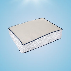Grey Diamond Cushion Dog Bed - Fursbliss