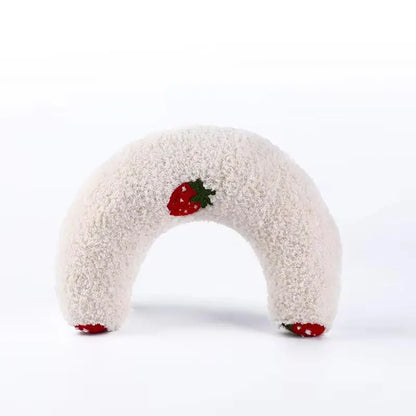 U-shaped pet pillow for cats and small dogs—ideal for neck support, deep sleep, and cozy headrest.